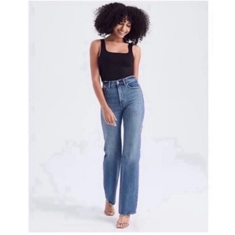 Abercrombie & Fitch 90s Straight Jeans Medium Wash Curve Love Size 28 / 6
